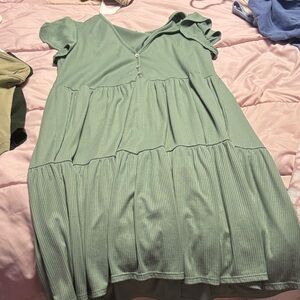 Green Ruffled Dress